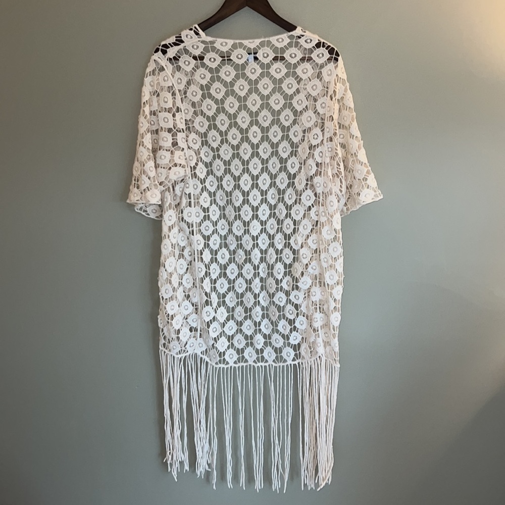 Lace/Woven Cardigan or Beach Coverup - Picture 2 of 6